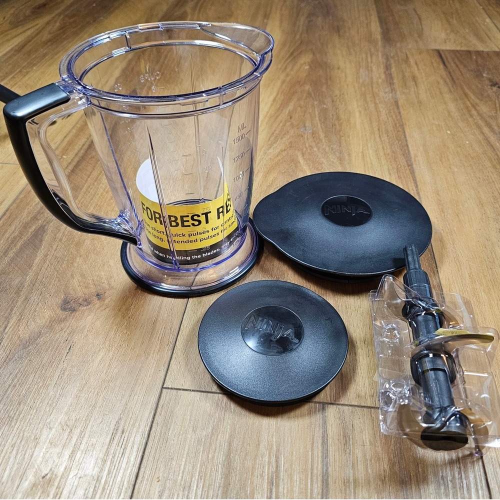 New Ninja Professional Food Chopper 48oz‎ Pitcher Replacement Blade & Lid Black